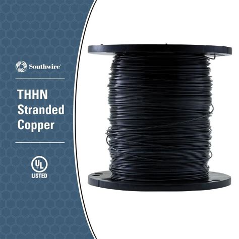 Awg Stranded Black Copper Thhn Wire By The Foot At Lowes