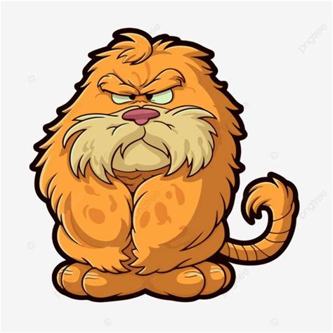 Gato Enojado De Dibujos Animados Est Sentado Vector Png Dibujos