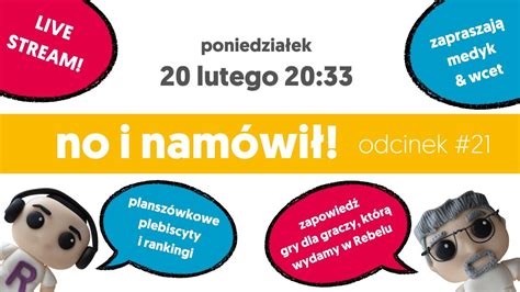 Live Stream NO I NAMÓWIŁ 22 planszówkowe rankingi YouTube