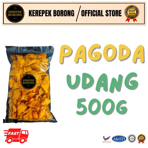 Kerepek Pagoda Udang 500g 𝗸𝗲𝗿𝗲𝗽𝗲𝗸 𝗯𝗼𝗿𝗼𝗻𝗴 Shopee Malaysia