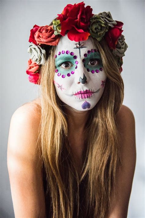 Catrina Colores Corona de Flores Día de muertos makeup Scene Punk ...