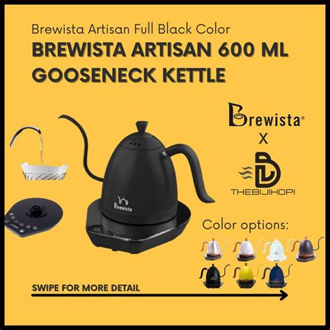 Jual Brewista Artisan Gooseneck Kettle Teko Leher Angsa 600 Ml Full