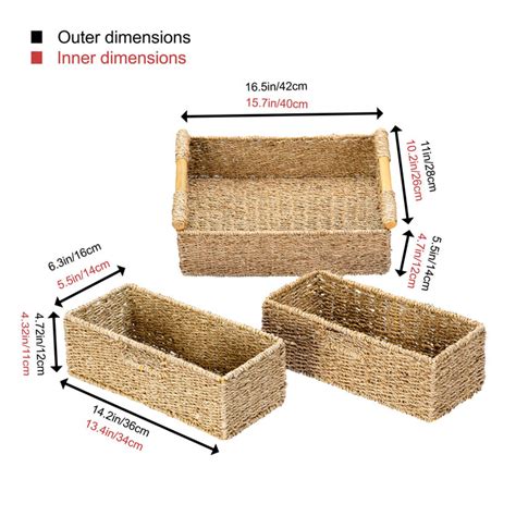 Set Of 3 Seagrass Toilet Paper Baskets — Vatima Home