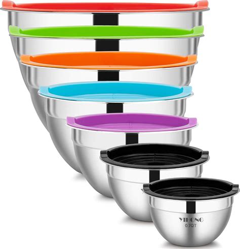 Yihong 7 Piece Mixing Bowls With Lids For Kitchen