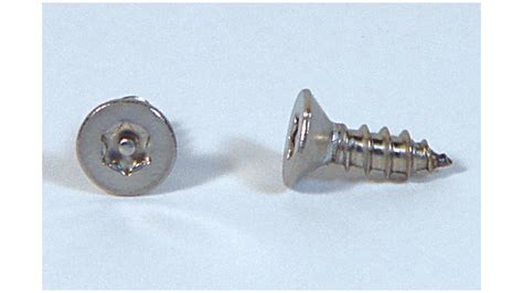 Pin 6lobe Flat Tapping Screws Typea Stainless A2 310tamper Tamper Proof Security Screw