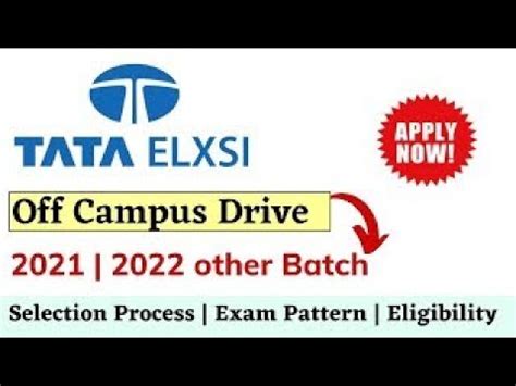 Tata Elxsi Off Campus Drive Freshers Batch Across India Off