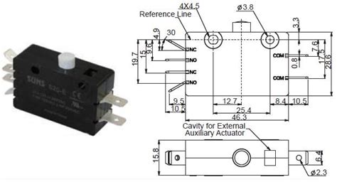 Suns S 20e Pin Plunger Snap Action 25a Micro Switch Adpff3p04ac