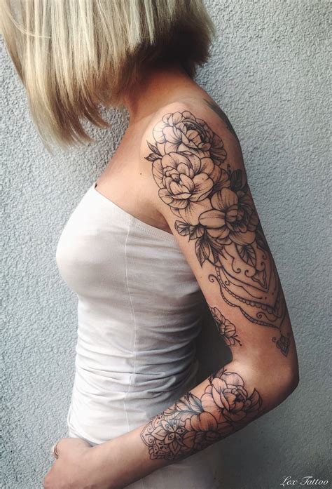 Mandalarose Arm Floral Tattoo Sleeve Tattoo Sleeve Designs Sleeve Tattoos For Women