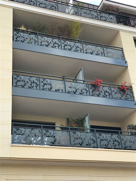 Garde Corps En M Tal D Coupe Laser Balcony Glass Design Balcony