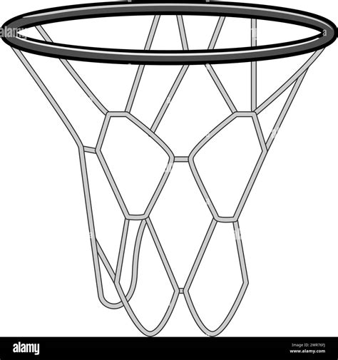 Court Basketball Hoop Cartoon Vector Illustration Stock Vector Image