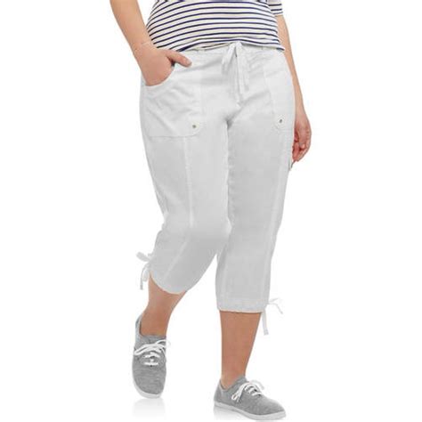 Faded Glory Womens Plus Cargo Capri Pant