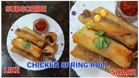 Chicken Spring Roll Chicken Spring Roll With HomeMade Sheets Ramzan