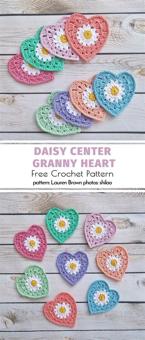 Valentine S Crochet Hearts And Daisies Free Patterns Artofit