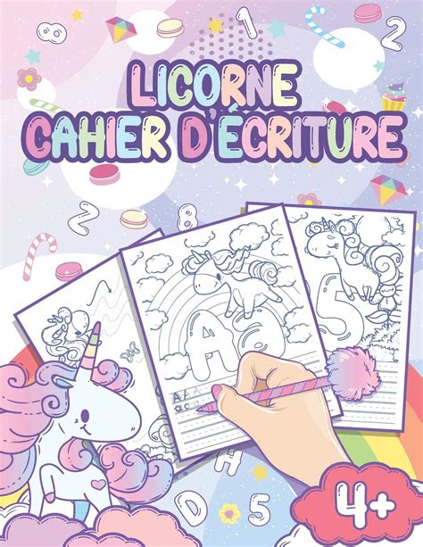 Buy Licorne Cahier D Criture Livre De Coloriage Apprenons A Tracer