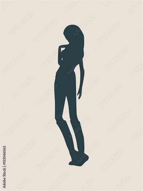 Sexy Women Silhouette Fashion Mannequin Vector Illustration Stock Vector Adobe Stock