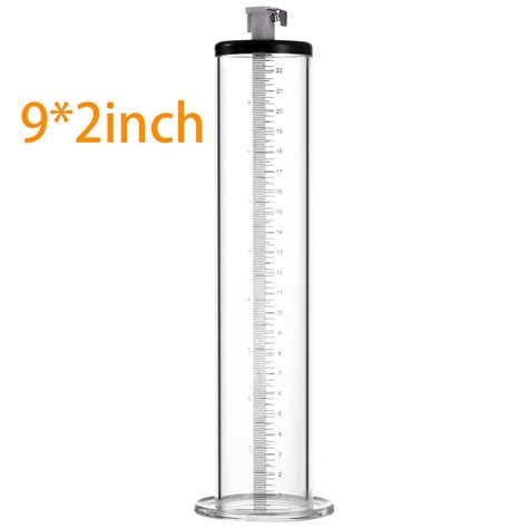 Acrylic Cylinder For Male Men Penis Pump Untapered 9 And 12 Inch With