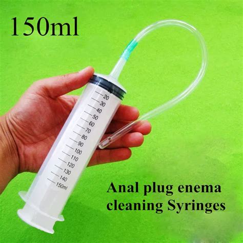 Sex Product Butt Plug Washing Anal Plug Cleaning Syringes 150ml Enema