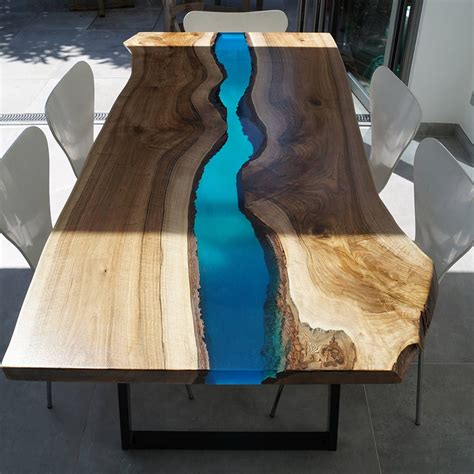 Resin River Dining Table Resin Table Wood Resin Table Epoxy Resin Table