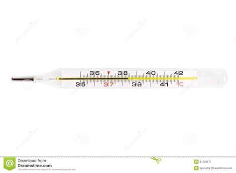 Termometro Medico Del Mercurio Di Vetro Immagine Stock Immagine Di