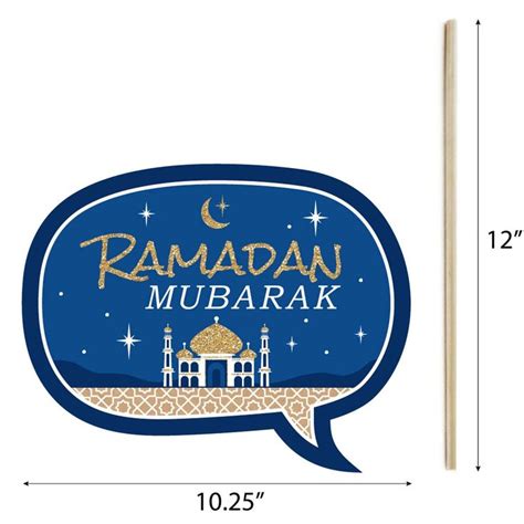 Ramadan Eid Mubarak Photo Booth Props Kit Count Photo Booth