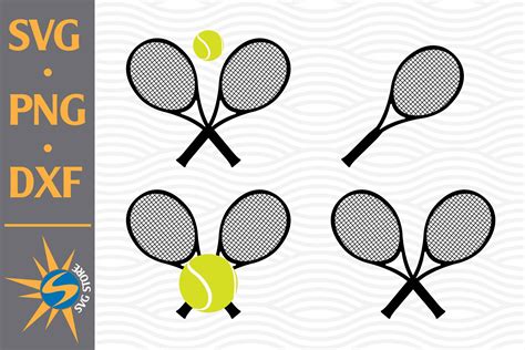 Tennis Racket Svg Png Dxf Digital Files Include By Svgstoreshop