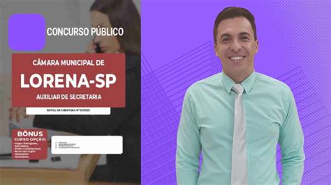 Apostila Concurso Câmara de Lorena SP 2023 Auxiliar de Secretaria