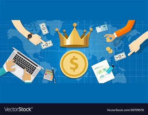 Cash Is King Concept Importance Flow Royalty Free Vector