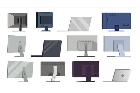 Monitor Set Vector. Different Types Graphic by pikepicture · Creative ...