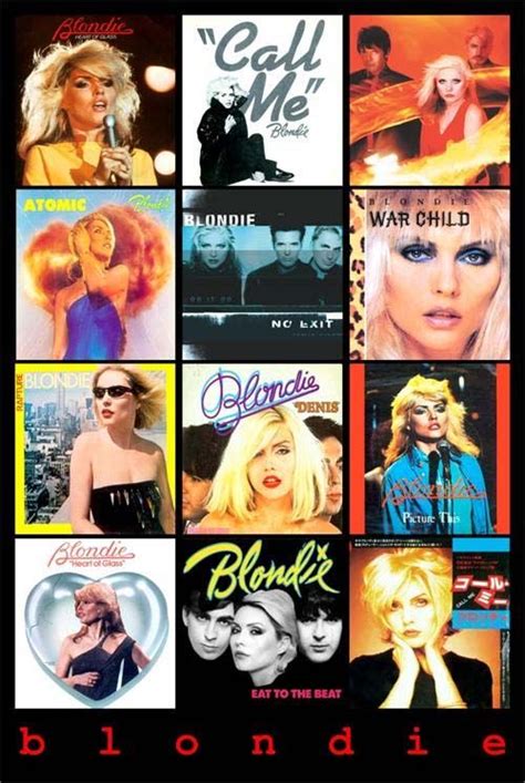 blondie collage with the words blondie on it