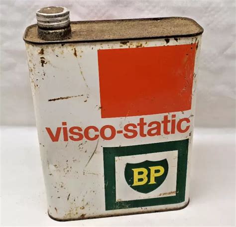 Ancien Bidon D Huile Vide Litres Bp Visco Static D Co Garage Loft Eur