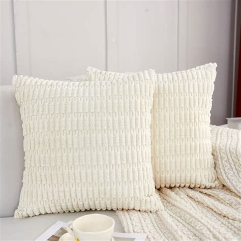 Amazon Mernette Pack Of Corduroy Soft Decorative Throw Pillow