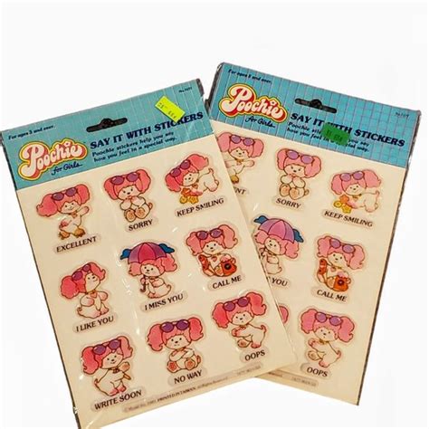 Mattel | Toys | Vintage 98s Puffy Poochie Stickers Set Of 2 Nwt | Poshmark