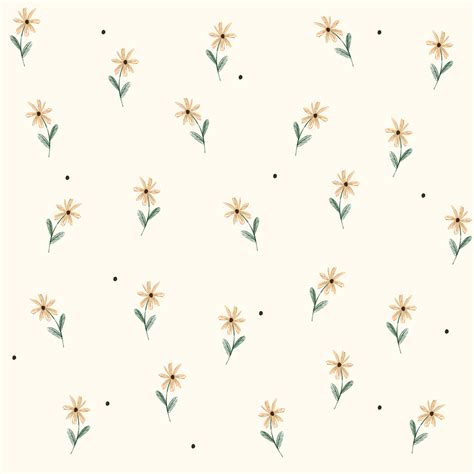 Yellow daisies Living room wallpaper - TenStickers