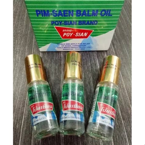 Jual Pim Saen Balm Oil Roll Poy Sian Brand Minyak Angin Thailand Shopee Indonesia