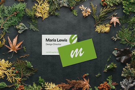 Floral Business Card Mockup by dhrubok on Envato Elements