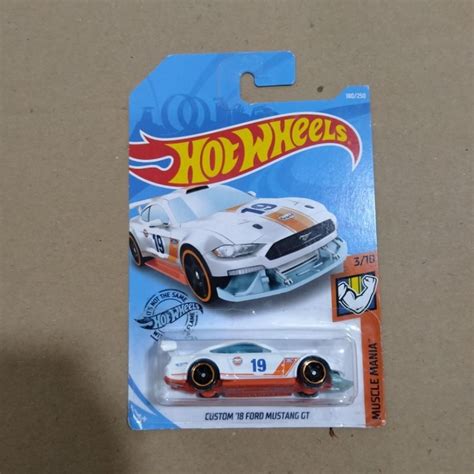 Jual Hotwheels 18 Ford Mustang GT Gulf Putih Shopee Indonesia