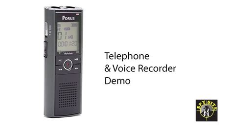 Telephone and Voice Recorder AR Forus Demo SpySite | Voice recorder, The voice, Records