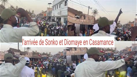 Urgent campagne présidentielle l arrivée de Sonko et Diomaye à