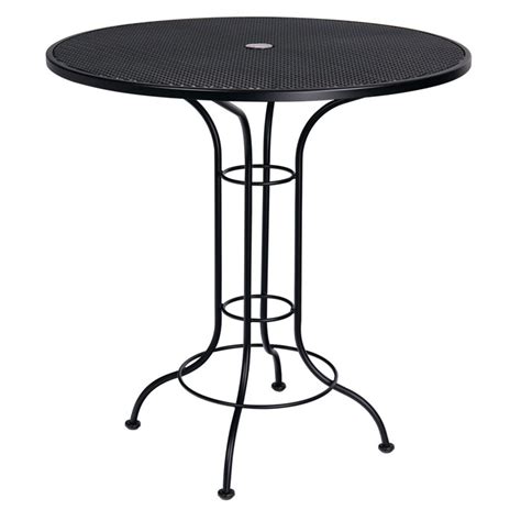 Seasonal Concepts Round Mesh Top Bar Height Table By Woodard