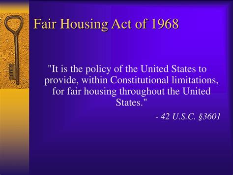 Ppt The Fair Housing Act Rights And Remedies Powerpoint Presentation