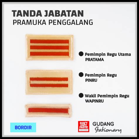 Jual Emblem Tanda Jabatan Pramuka Penggalang Pratama Jakarta Timur