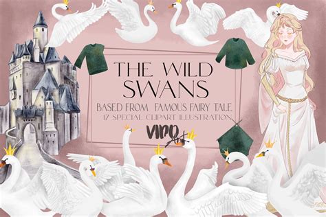 The Wild Swans Clipart Bundle Graphic by Vido Art · Creative Fabrica