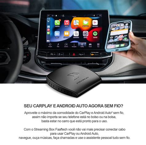 Streaming Box Automotivo Para Carros Sistema Carplay Faaftech