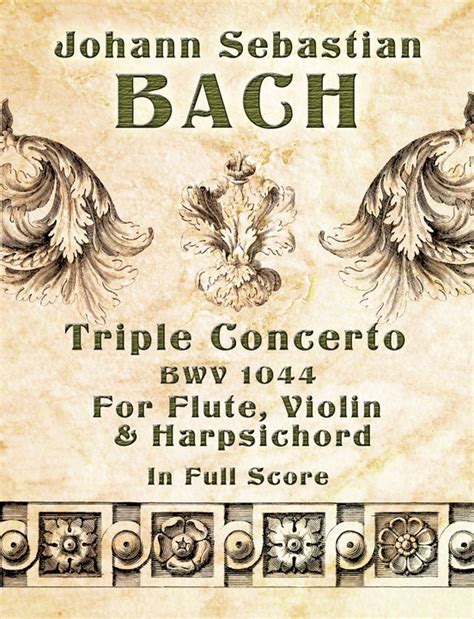 Triple Concerto Bwv For Flute Violin Harpsichord Full