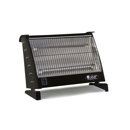 Stufa Elettrica Stufetta Al Quarzo 2 Candele 1200W Nero O Bianco