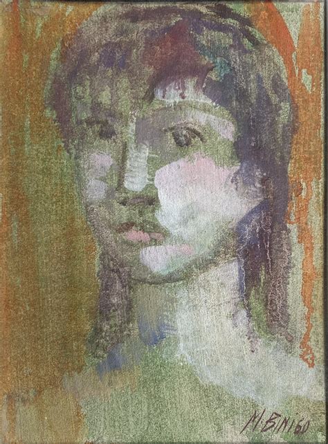 Lot - Mauro Bini, Italy (1932-), Portrait of Anna, Firenze 1960, Oil on