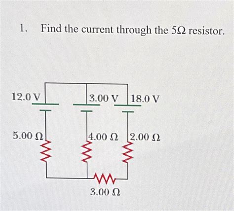 Solved Find The Current Through The 5Ω ﻿resistor