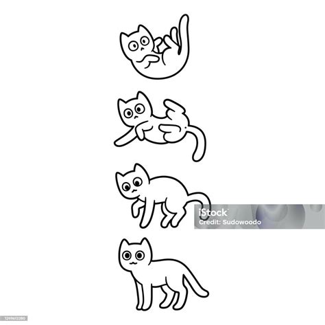 漫画猫が落ちる 飼い猫のベクターアート素材や画像を多数ご用意 飼い猫 落ちる 着陸する Istock