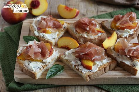 Crostini Al Crudo E Pesche Noci Ricetta Sfiziosa Zenzero E Limone