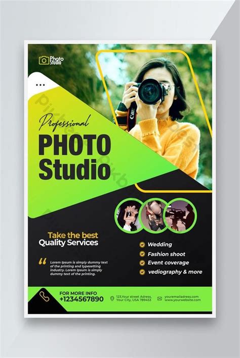 Photography Flyer Or Photo Studio Flyer Template Design PSD Free